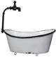 A & B Home 2-Piece White Tub with Faucet Iron Planter-2