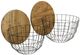 Stylecraft 2-Piece Black/Brown Nested Coffee Table Set-1
