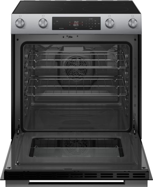 Bosch® 100 Series 30" Stainless Steel Slide-In Electric Range-1