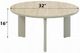 ACME Furniture Ingram Beige Coffee Table with Light Gray Base-3