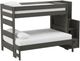 Elements International Cali Kids Gray Youth Twin Over Full Bunk with Staircase-0
