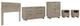 Signature Design by Ashley® Oliah 5-Piece Natural Twin Panel Headboard Bed Set-0