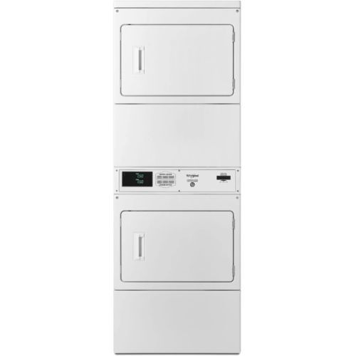 Whirlpool Commercial® 14.8 Cu. Ft. White Card Reader Electric Stack Dryer-0