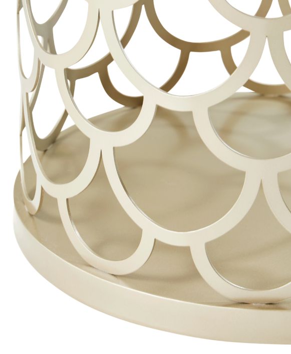 Michael Amini® La Marisia Creamy Pearl Chairside Table-3