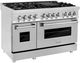 ZLINE 48" Satin Stainless Steel Pro Style Dual Fuel Range-3