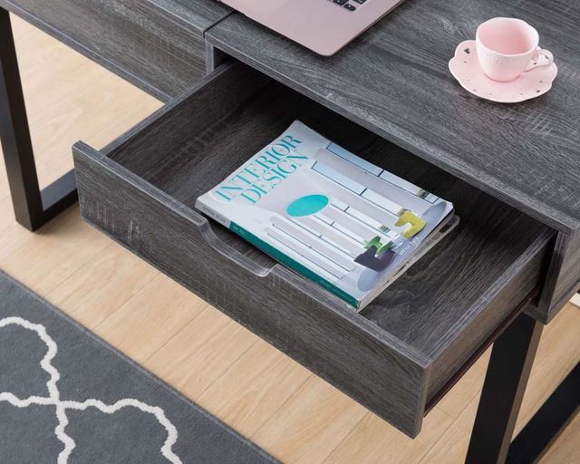 Brassex Inc. Grey/Black Lift Top Desk-1