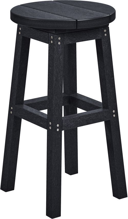 C R Plastics Generation Line Black Counter Stool-0