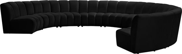 Meridian Furniture Infinity 9-Piece Black Velvet Modular Sectional-2