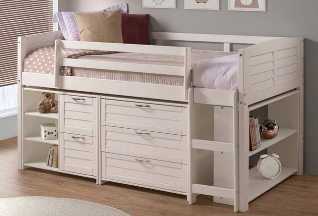 Donco Kids Louver White Youth 2-Drawer Chest-1