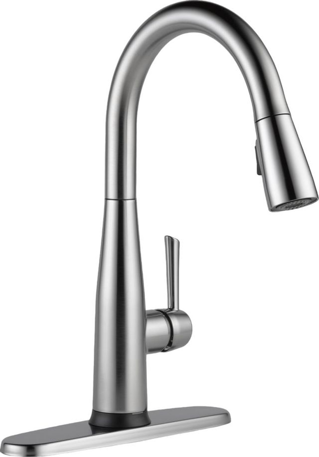 Delta Essa® Arctic Stainless Single Handle Pull-Down Kitchen Faucet withTouch2O® Technology-3