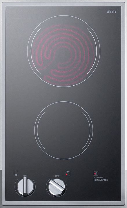 Summit® 12" Black Glass Radiant Cooktop-2