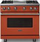 Viking® 5 Series 36" Spiced Cider Pro Style Gas (NG) Range with Polished Chrome Trim-4
