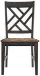 Intercon Harper Brushed Brown/Pecan Lattice Dining Side Chair -2