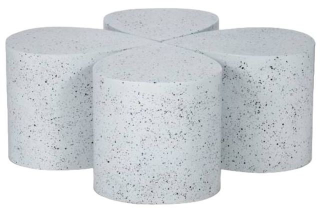 Meridian Furniture Petal 4-Piece White Coffee Table Set-0