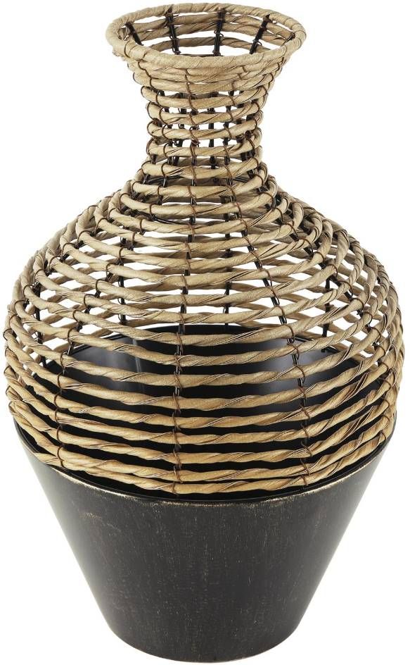 Deco Marche Brown/Bronze 18" Open Frame Twisted Vase-1