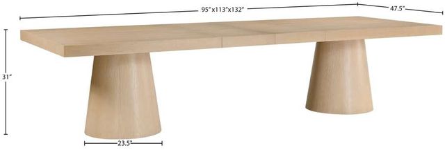 Meridian Furniture Tavolo Natural Oak Dining Table-2