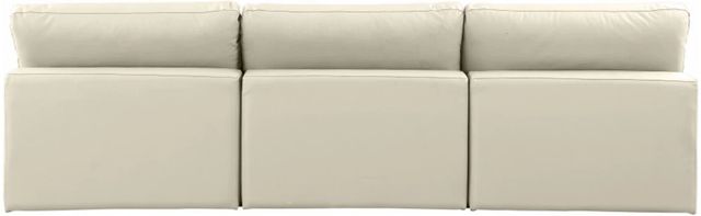 Meridian Furniture Comfy 3-Piece Cream Leather Modular Sofa-3