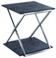 Armen Living Westlake Black End Table with Stainless Steel Frame -0