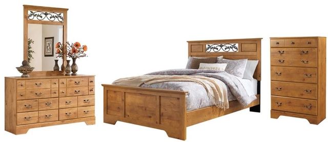 Signature Design by Ashley® Bittersweet 4-Piece Light Brown Queen Panel Bed Set-0