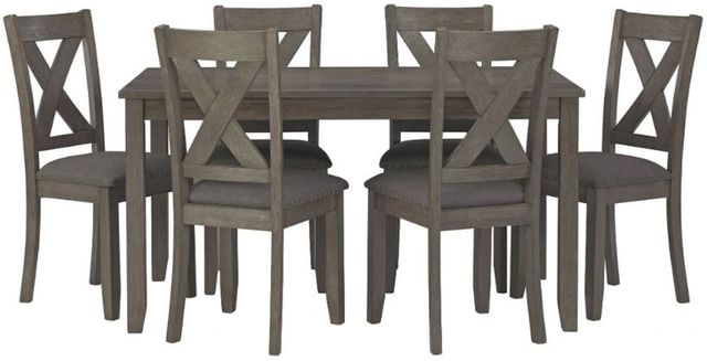 Signature Design by Ashley® Caitbrook 7-Piece Antiqued Gray Dining Set-1