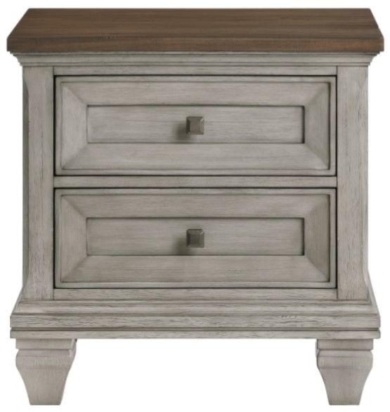 Homelegance® Renton Antique Gray/Brown Nightstand-2
