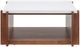 Flexsteel® Lincoln White Square Coffee Table with Walnut Base and Casters-1