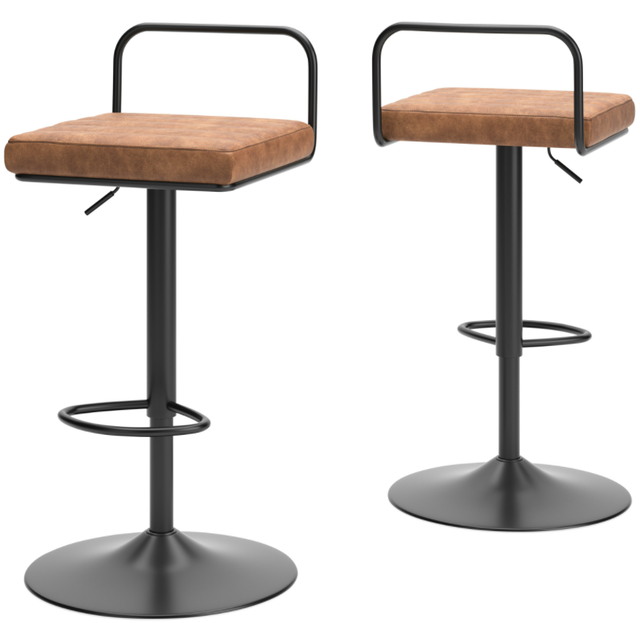 Signature Design by Ashley® Strumford Black/Brown Bar Stool-2
