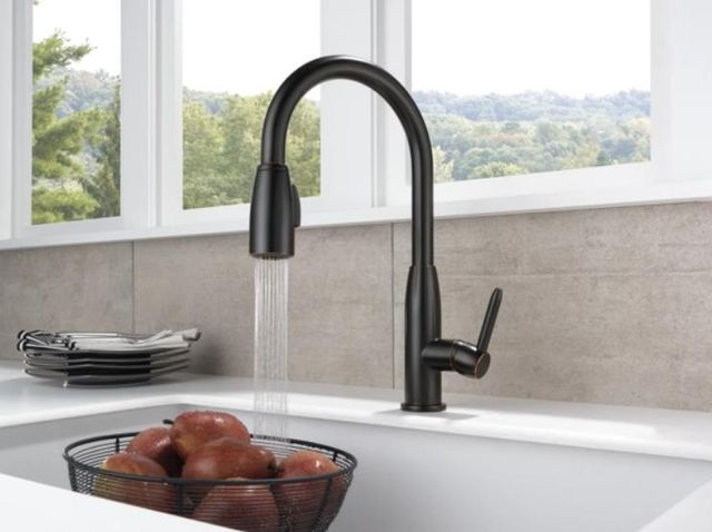 Peerless Tunbridge™ Oil Rubbed Bronze Single Handle Pull-Down Kitchen Faucet-0