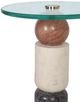 Currey & Company Moreno Brass/Clear/Natural Drinks Table-2