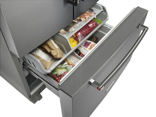 KitchenAid® 36 in. 23.8 Cu. Ft. Stainless Steel with PrintShield™ Finish Counter Depth French Door Refrigerator-4