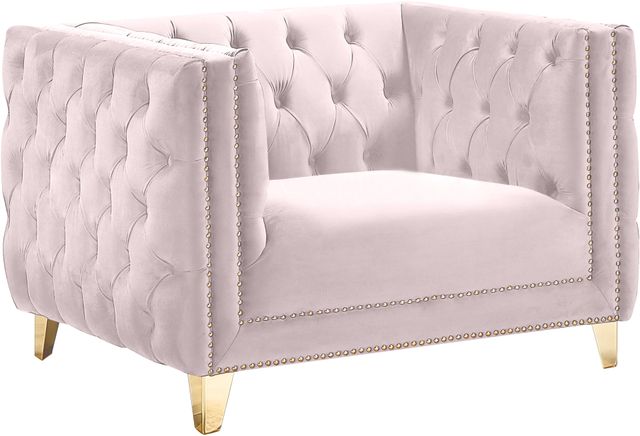 Meridian Furniture Michelle Pink Velvet Chair-0