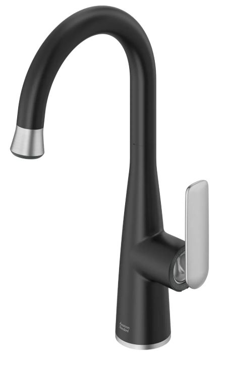 American Standard Aspirations Matte Black/Stainless Steel Pull-Down Bar Faucet-3