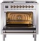 Ilve® Nostalgie II Series 36" Stainless Steel Pro Style Dual Fuel Range-1