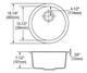 Elkay Quartz Classic® Black 18.13" Single Bowl Dual Mount Bar Sink Black-3