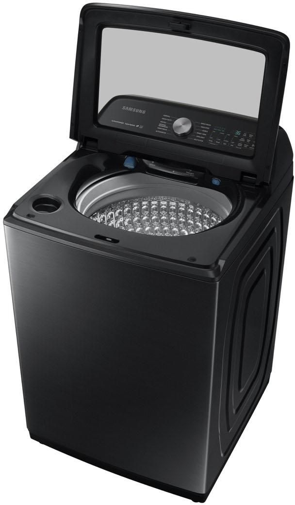 Samsung 5.0 Cu. Ft. Fingerprint Resistant Black Stainless Steel Top Load Washer-2