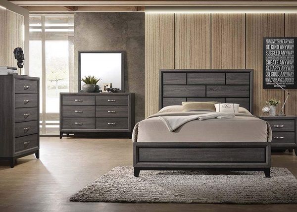 weathered grey wood dresser Magnussen B3804-24 Abington Sliding Door Dresser, Weathered Charcoal main image 1