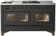 Ilve® Majestic III 60" Graphite Matte Pro Style Dual Fuel Natural Gas Range with French Top and Burnished Trim-0