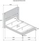 Coaster® Lucia Gray Queen Upholstered Panel Bed-3