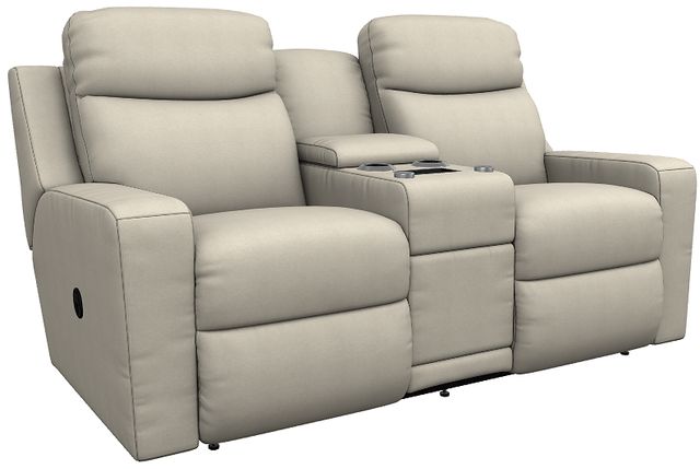 La-Z-Boy® Emmons Natural Manual Reclining Loveseat with Console-0