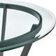 Armen Living Naomi Glass Top Bar Table with Black Metal Base -4