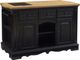 Powell® Pennfield Black Sand-Through/Natural Kitchen Island-0