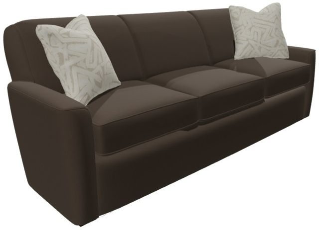 Craftmaster® Customizable Craftmaster Essentials Drawstring Back Three Cushion Sofa-2