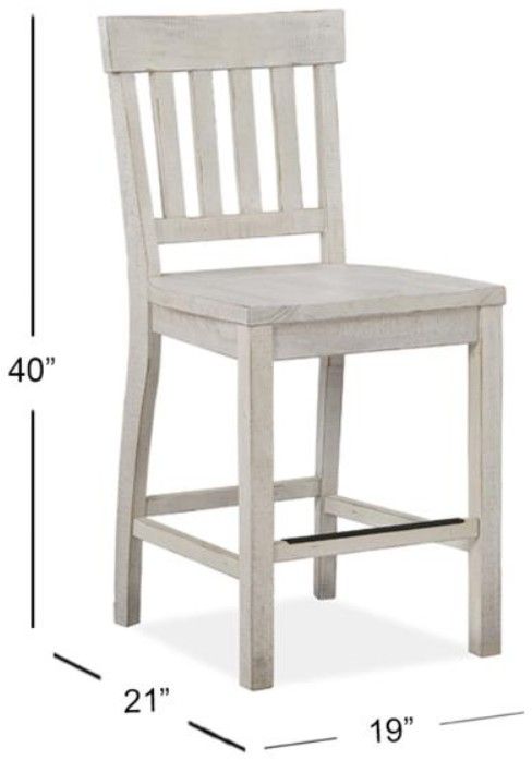 Magnussen Home® Bronwyn Alabaster Counter Chair-2