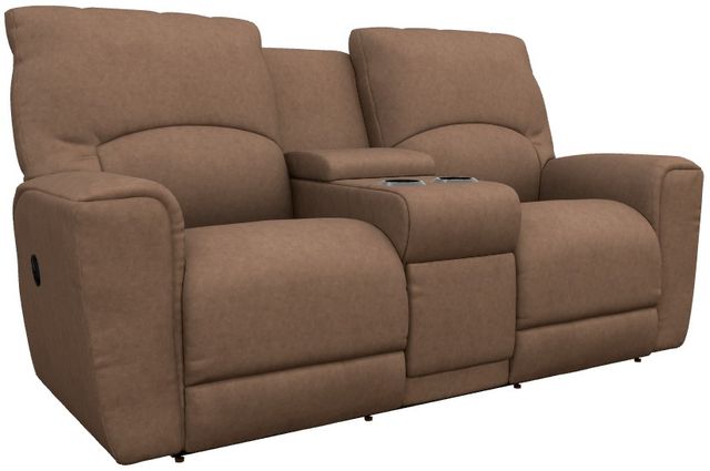 La-Z-Boy® Cassian Tawny Manual Reclining Loveseat with Console-0