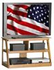American Heartland Manufacturing Poplar 32" Open TV Cart-1