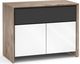 Salamander Designs® Barcelona 329 AV Cabinet-Natural Walnut/Gloss White-0
