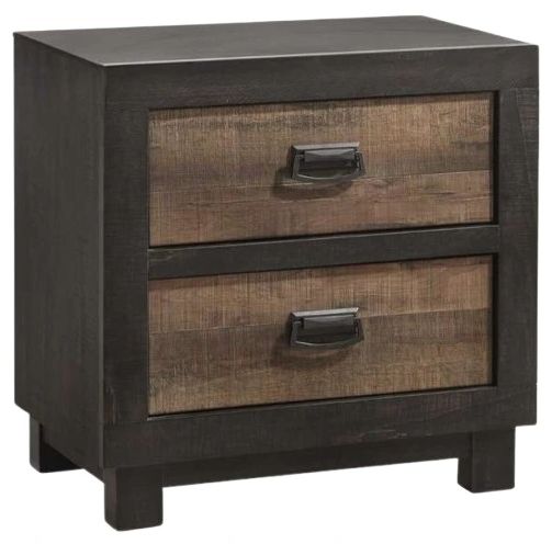 Elements International Harlington 4-Piece Walnut King Panel Bedroom Set-3