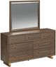 Elements International Brisbane 2-Piece Brown Dresser and Mirror Set-0