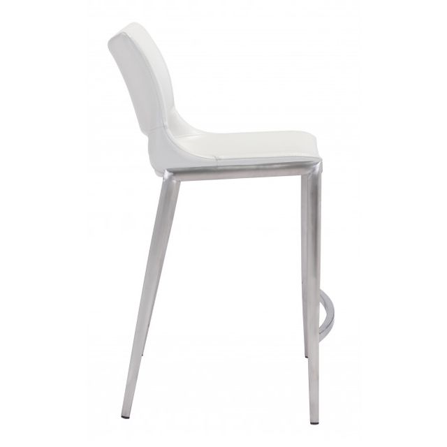Zuo® Modern Ace White/Silver Counter Chair-1