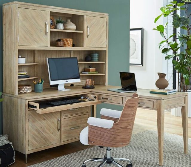 aspenhome® Maddox Biscotti Modular Corner Desk with Hutch-0